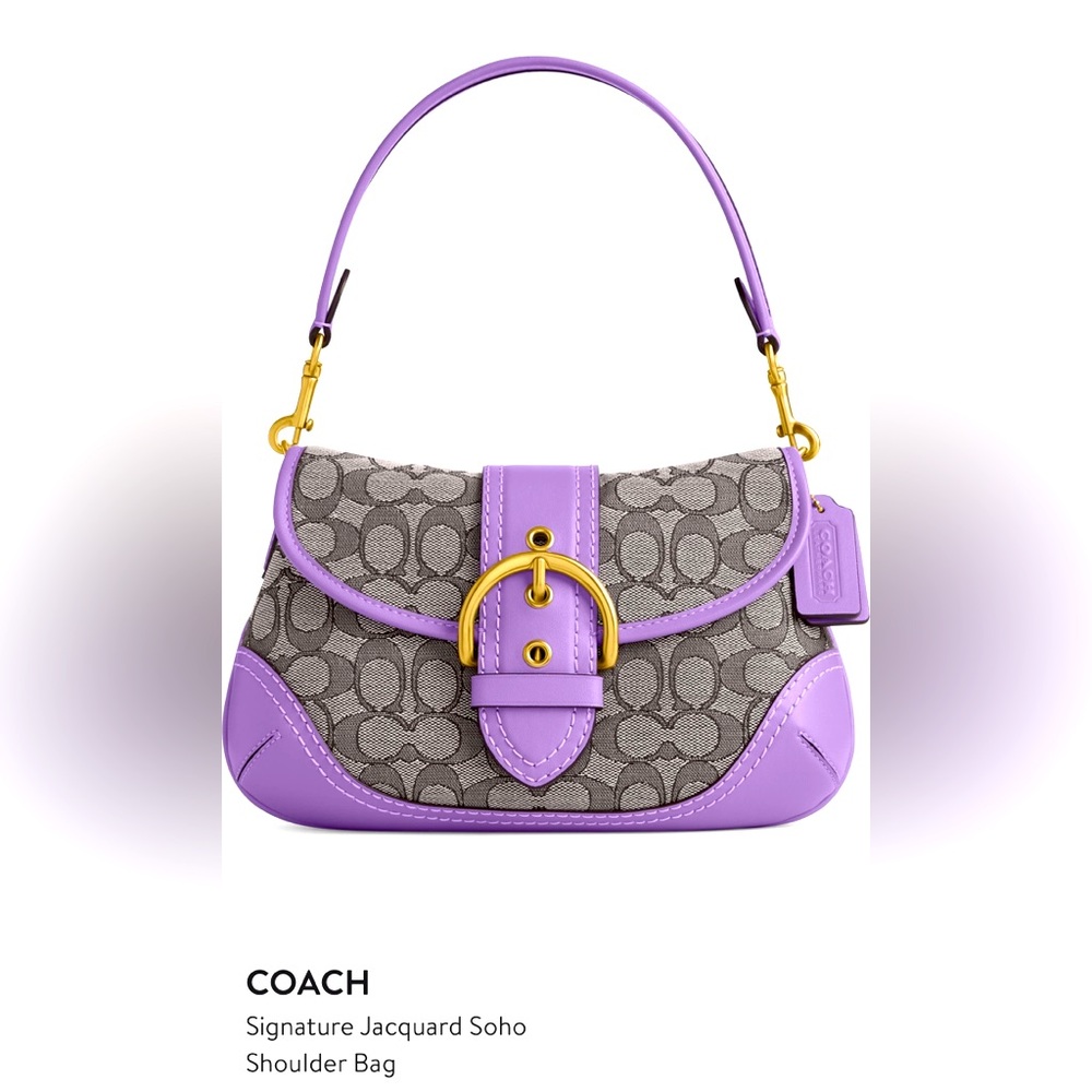 COACH signature jacquard soho flap shoulder bag 2006 re-edition